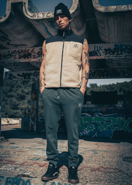 Watts Gilet Polaire Sherpa - Beige/Noir