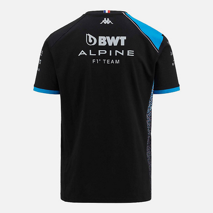 Alpine F1 Black T-Shirt TEAM Liquid Blue