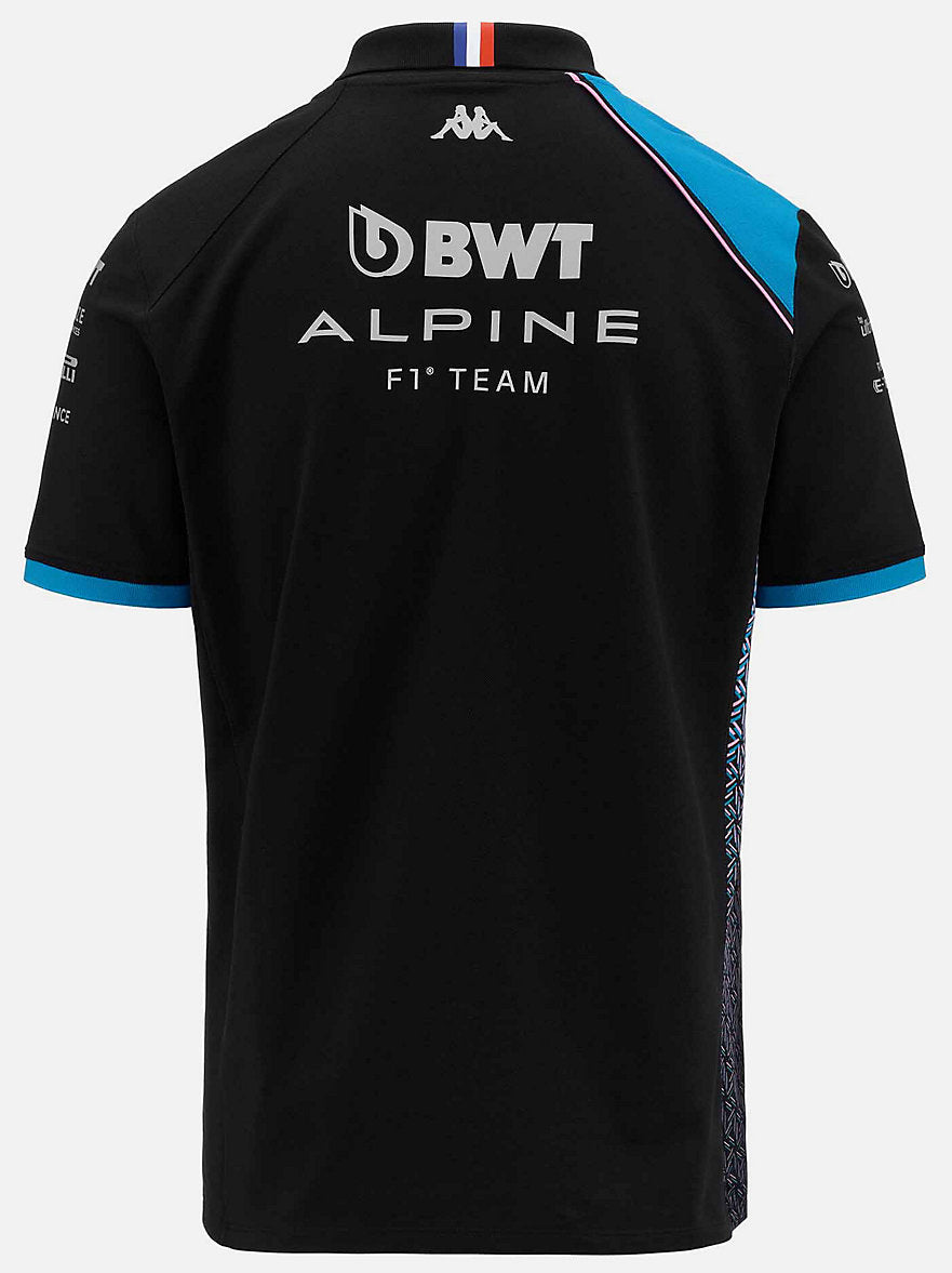 Alpine F1 Black Polo Fan Liquid Blue