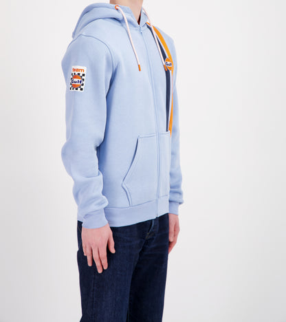 Gulf Hoodie Full Zip TIMELESS HISTORY - Light Blue