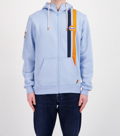 Gulf Hoodie Full Zip TIMELESS HISTORY - Light Blue