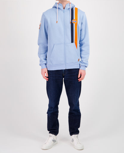 Gulf Hoodie Full Zip TIMELESS HISTORY - Light Blue