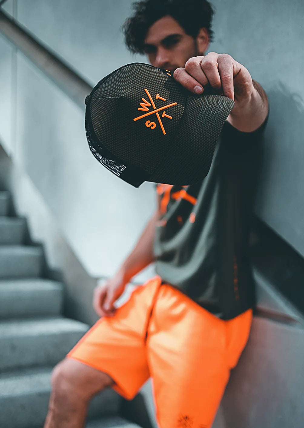 Watts Casquette TRIBE - Carbone/Orange