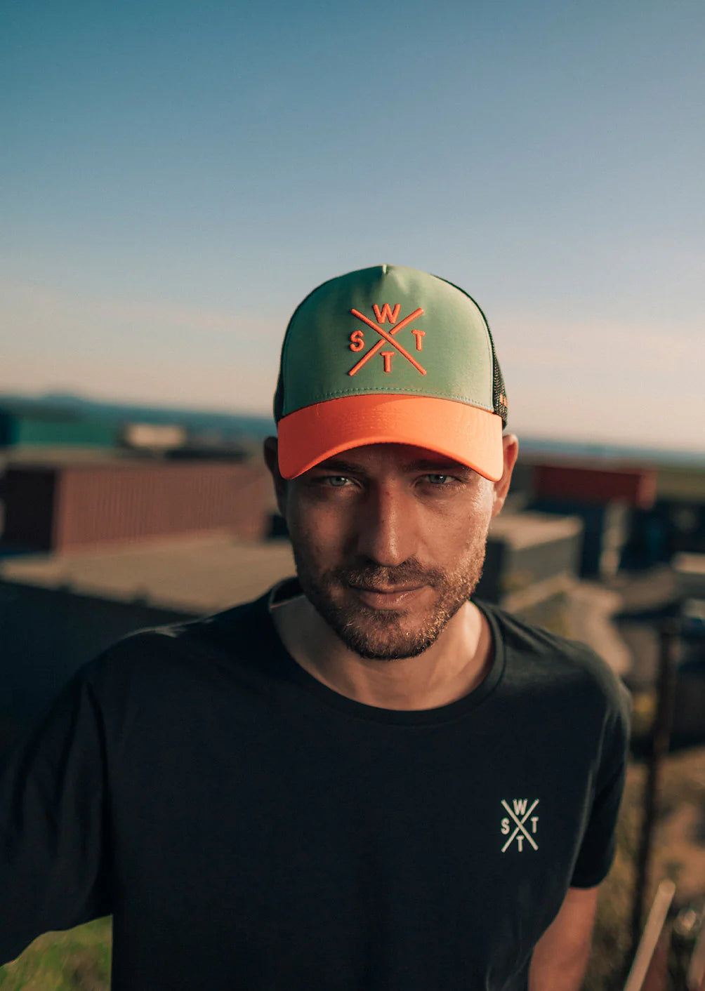 Watts Casquette TRIBE - Vert Sauge/Orange Fluo