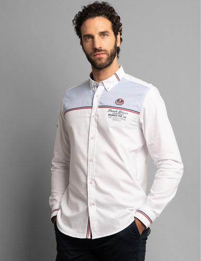 Delahaye Chemise ML CANCHE - Blanc - Du S au 3XL